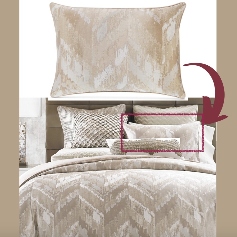 NEW $120 Hotel Collection Distressed Chevron Standard Sham